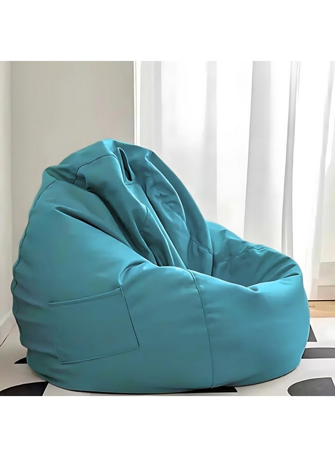 KAM'S LIEU KAM'S LIEU Faux Leather 4XL Bean Bag Cover (Withouit Beans) Only Color- (Aqua) - Image 1