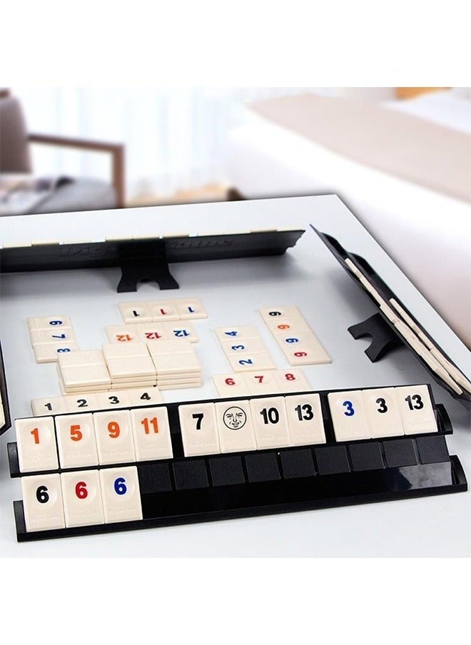 Zashe Rummy Cube Game – Classic Family Board Game with 4 Tile Holders, Travel-Friendly Logic Game for Kids & Adults  - Image 3