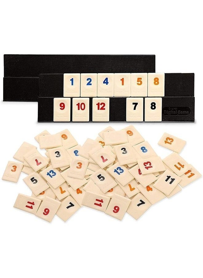 Zashe Rummy Cube Game – Classic Family Board Game with 4 Tile Holders, Travel-Friendly Logic Game for Kids & Adults  - Image 1