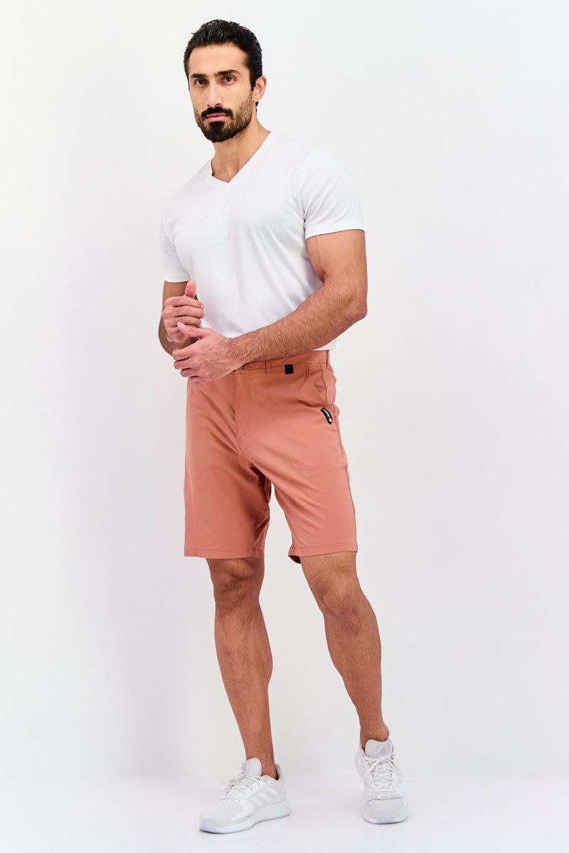 Canada Work Gear Men Sportswear Fit Plain Training Shorts, Brown  - Image 4