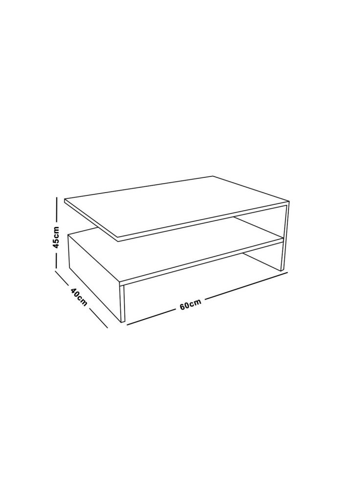 Generic Coffee Table, White*brown - CHCT68  - Image 2
