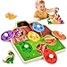3 otters Dinosaur Peg Puzzles Wooden Learning Toys Shape Sorter Color Match Games Educational Memory Activities for Toddler Montessori Development Entertainment Prek Kindergarten Boys Girls Gifts - Image 2