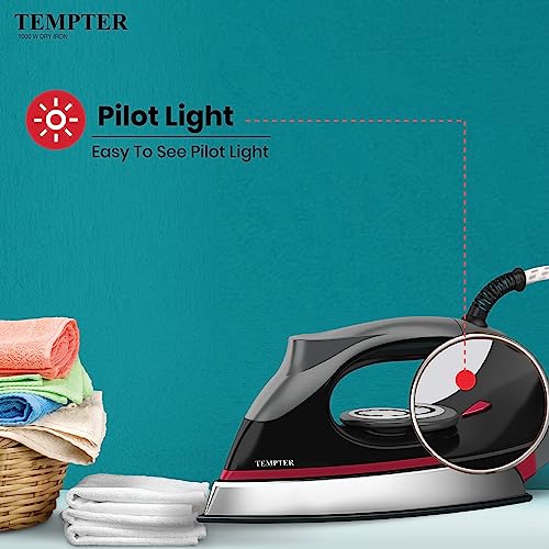 Havells Abs Tempter 1000 Watts Dry Iron Press With Greblon E2 Grade Non-Stick Coated Sole Plate Aerodynamic Design With Shock Proof Front 2 Year Warranty - Image 5