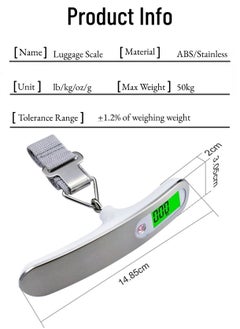 BEILINGDUN Kitchen Scale,Mini Electronic Scale,Mini Digital Scale,Food Weighing Scale,Grams Scale Ounce Scale Portable Electronic Scale MAX 110lb/50kg Silver  - Image 2