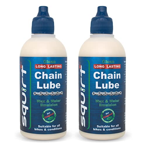 Squirt Chain Lube for Bikes 2 Pack (120ml) – Long-Lasting Lubricant for All Bike Chains – All-Weather Dry Lube to Reduce Noise & Chainsuck – Bicycle Tools & Maintenance Aid - Image 1