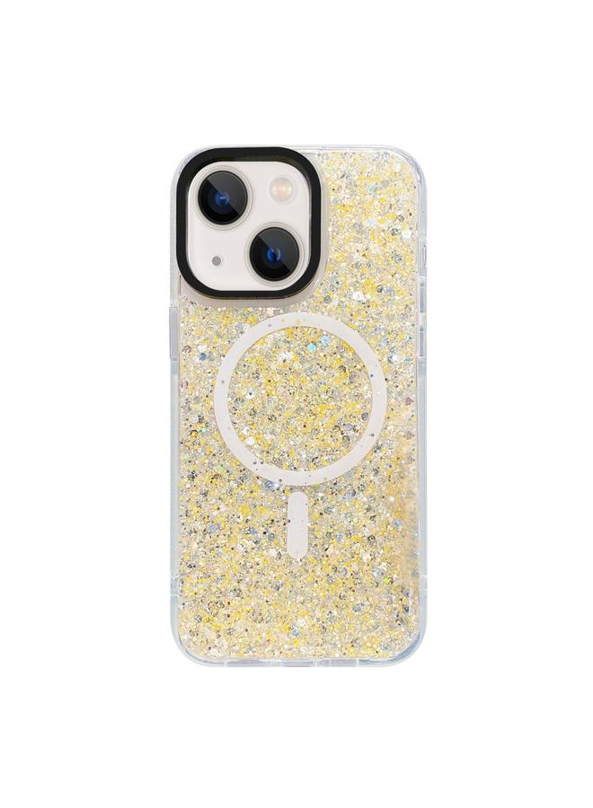 اس-توب جراب هاتف iPhone 15 Gold Armor MagSafe Glitter Epoxy - Image 1