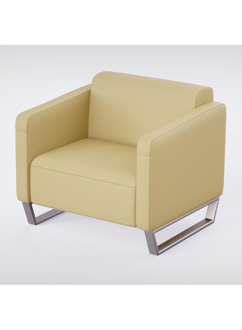 Mahmayi 2850 Single Seater PU Sofa - Sandal 74x78x77 Cm - Image 3