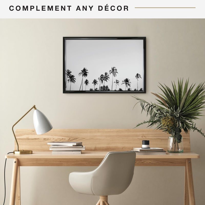 MCS Trendsetter 16x24 Poster Frame Black High-Gloss, Vertical & Horizontal Wall Hanging Large Picture Frame for Photos, Posters & Art Prints (1-Pack) - Image 3