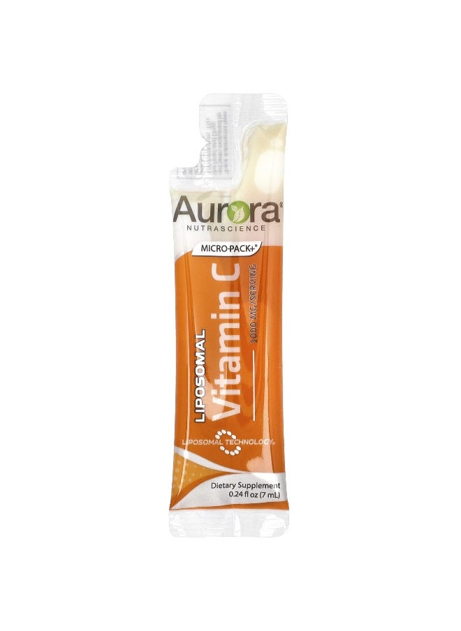 Aurora Nutrascience - Aurora Nutrascience, Micro-Pack+®, Liposomal Vitamin C, 1,000 mg, 10 Packets, 0.24 fl oz (7 ml) Each - Image 1