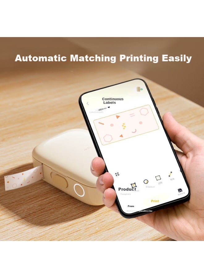Deli Q13pro White Value Package, Home Portable Thermal Label Notebook Name Tag Storage Label Price Tag Food Label Printer, Mobile Bluetooth Connectio - Image 2