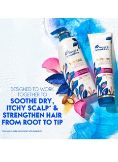 Head & Shoulders Head & Shoulders Supreme Sulfate Free Conditioner with Argan Oil, Anti-Dandruff Treatment, Soothe & Strengthen Hair & Scalp, 28.2 Fl Oz  - Image 4