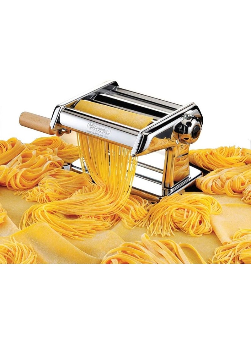 ماكينة تحضير المعكرونة والشعرية اليدوية من المعدن المقاوم للصدأ لتحضير المخروطة واللازانيا T - Image 4