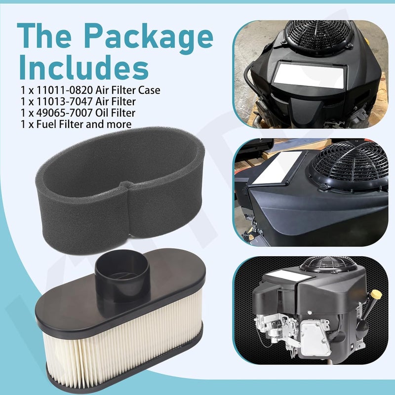 KINTLE 11011-0820 Air Filter Case Kit for Kawasaki Lawn Mowers - Image 3