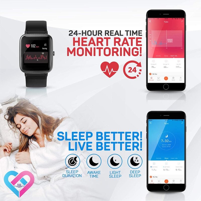 Smart Fitness Tracker: IP68 Waterproof 1.3-Inch Touch Screen, 10-Day Battery Life - Heart Rate & Step Counter Smart Watch for Android, iOS, Active Lifestyle Enthusiasts - Image 5