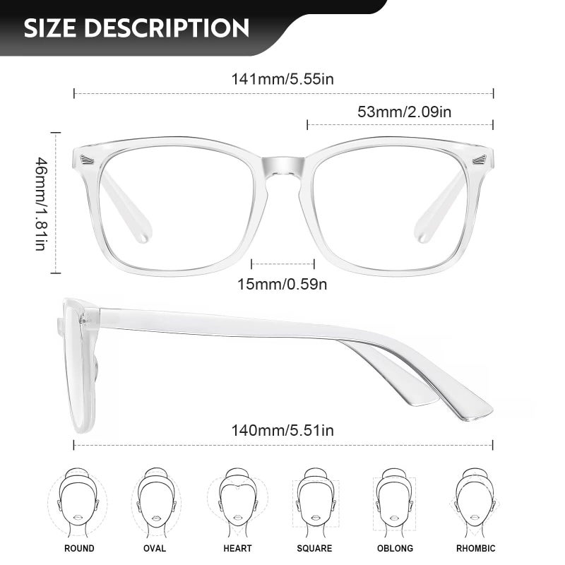 Zehexa Reading Glasses For Women Blue Light Blocking Glasses Filter Uv Square Lightweight Readers Glasses For Men And Women 1.75 - Image 2