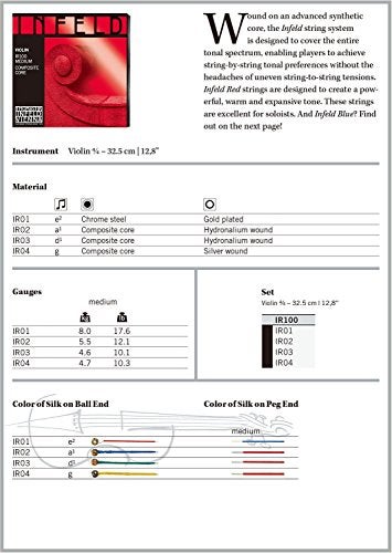 Thomastik-Infeld Infeld Red Violin Single A-String - 4/4 Scale - No. IR02 - Image 2