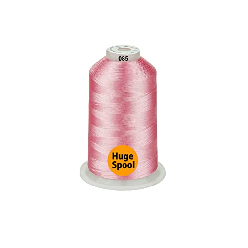 Simthread - 33 Selections - Various Assorted Color Packs of Polyester Embroidery Machine Thread Huge Spool 5500Y for All Purpose Sewing Embroidery Machines - 3 Differ Pink - Image 3