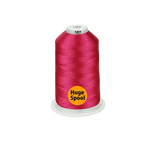 Simthread - 33 Selections - Various Assorted Color Packs of Polyester Embroidery Machine Thread Huge Spool 5500Y for All Purpose Sewing Embroidery Machines - 3 Differ Pink - Image 4
