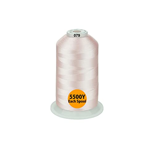 Simthread - 33 Selections - Various Assorted Color Packs of Polyester Embroidery Machine Thread Huge Spool 5500Y for All Purpose Sewing Embroidery Machines - 3 Differ Pink - Image 2