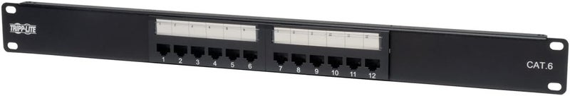 لوحة توصيل 12 منفذ 1U قابلة للتثبيت على الرف Cat6 110 568B، RJ45 إيثرنت (N252-012)