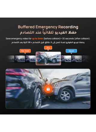 A810S-2 Dash Cam 4K Front and Rear, 4K+1080P Car Camera with STARVIS 2 Sensors HDR Night Vision, 4G LTE, ADAS & WiFi 6, 24/7 Parking, Voice Control, Loop Recording, Supercapacitor Support 512GB - view 5