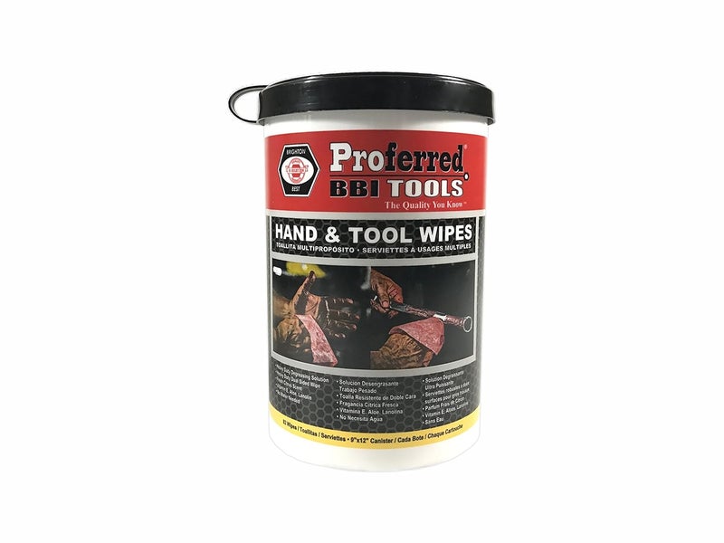 Proferred - T99001 Hand and Tool Wipes, Heavy Duty Tool Cleaning Wipes, Hand Cleaning Wipes, Degreasing, Waterless Hand Cleaner, Dual Surface, Work Surface Wipes,82 Count (Pack of 1) - Image 2