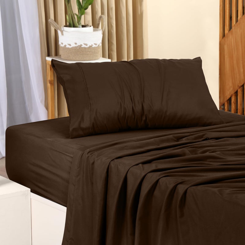 Utopia Bedding Twin Bed Sheets Set - 3 Piece Bedding - Brushed Microfiber - Shrinkage and Fade Resistant - Easy Care (Twin, Brown) - Image 3