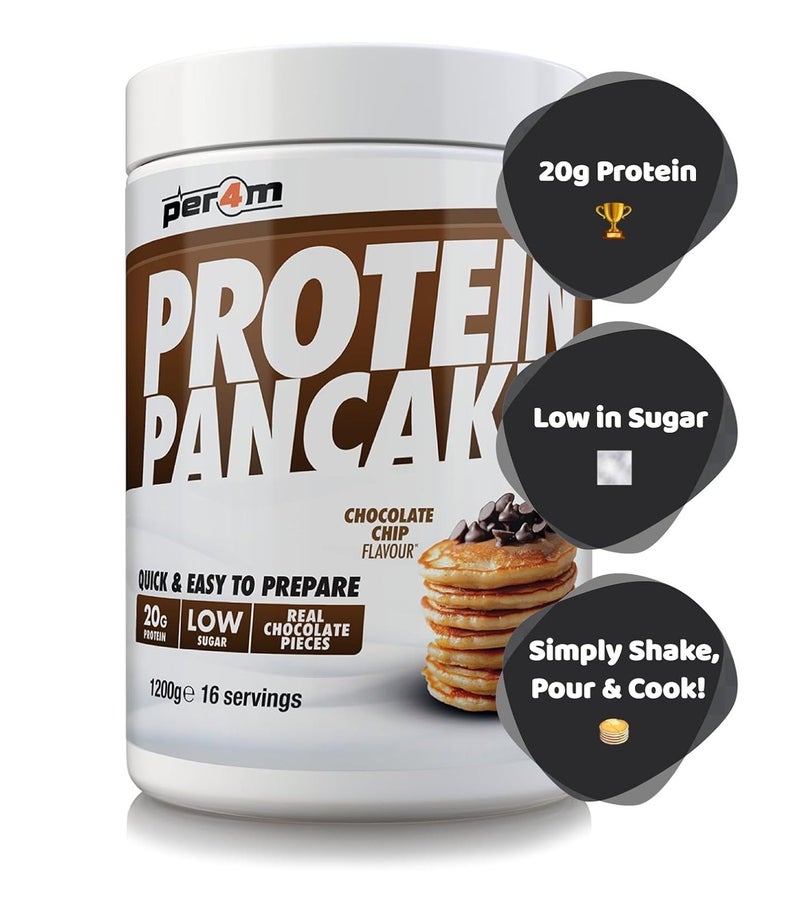 Per4m Protein Pancakes Chocolate Chip (1.2kg) - Image 5