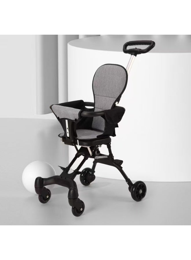 عربة أطفال قابلة للطي محمولة - قابلة للتعديل في اتجاهين، عربة أطفال عالية الارتفاع، خفيفة الوزن وقابلة للطي للأطفال حديثي الولادة والأطفال الصغار - Image 2