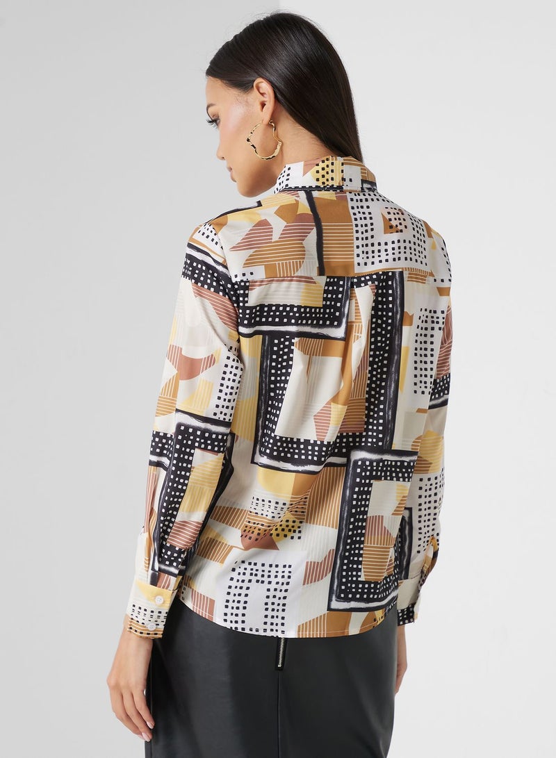 ELLA Abstract Printed Shirt - Image 2