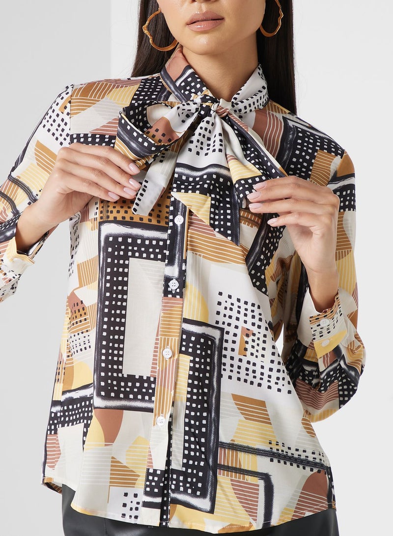 ELLA Abstract Printed Shirt - Image 3