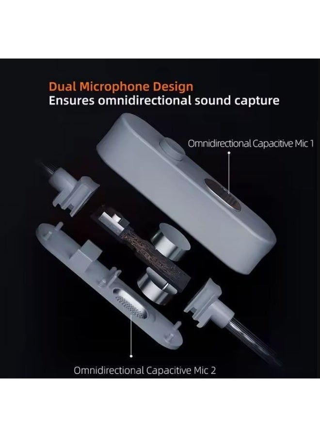 KZ M2 Type-C 0.78mm Silver-Plated Earphone Upgrade Cable, featuring Dual Microphones, High-Performance DAC Chip, Hi-Fi Audio Decoding, and Adjustable Sound Modes. Premium 0.78mm Type-C IEM Cable compatible with KZ ZS10 Pro 2 and other 0.78mm pin earphones - Image 4