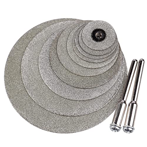 Wolfride 10Pcs Diamond Cutting Wheel Cutting Discs for Rotary Tool Disc Drill Blades and Mandrel for Glass Tile Metal - Image 1