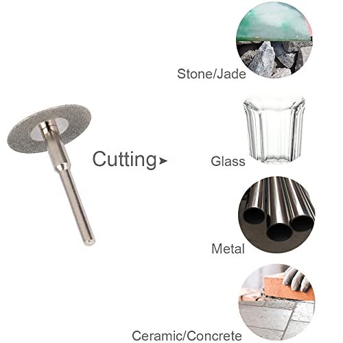 Wolfride 10Pcs Diamond Cutting Wheel Cutting Discs for Rotary Tool Disc Drill Blades and Mandrel for Glass Tile Metal - Image 3