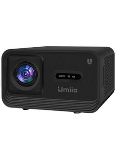 Umiio 4K WiFi6 Bluetooth Projector Home Theater Video Projector, Focus By Remote Control, Keystone Smart Projector Compatible with Android, iOS,PC,1200ANSI, 50"-150" Screen Projection (Black)