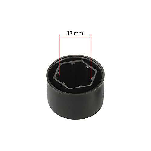 FiveEyes 17MM Wheel Lug Nut Covers Bolt Caps Compatible with VW Passat Jetta Golf Beetle 1K0 601 173 with Dismantle Tool Black 20PCS - Image 3