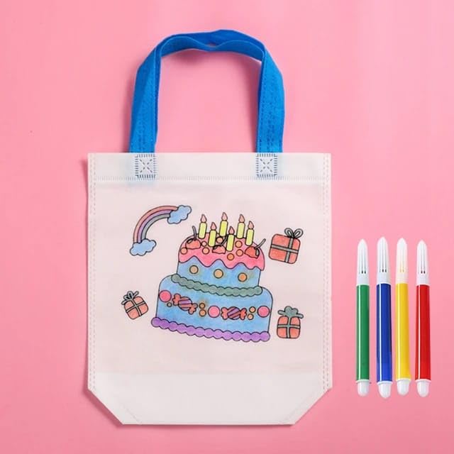 AMANVANI Coloring Goodie Bags Animal Party Favor Bags Color Your Own Art Goodie Bags Kids Party Bags, Gift Bag, Return Guft Bag (18pcs) - Image 4