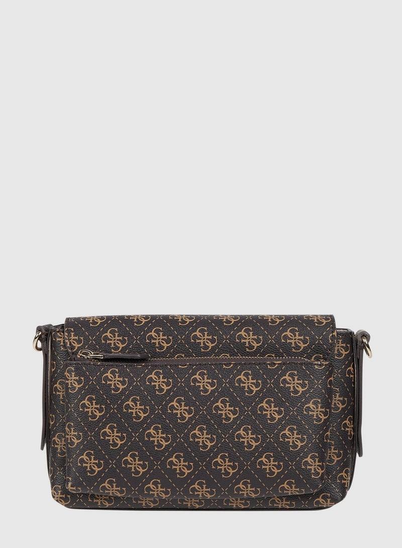 GUESS Eco Brenton Flap Shoulder Bag - A cool cross body bag with flair - Image 2