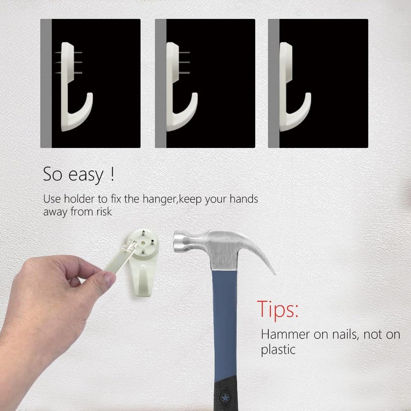 HI LOHAS Picture Hanging Kitï¼Œ No Damage Wall Hangers for Frameï¼Œ68pcs Invisible Nails for Concreteï¼Œ Hardwall and Cement Wall (Mix) - Image 4