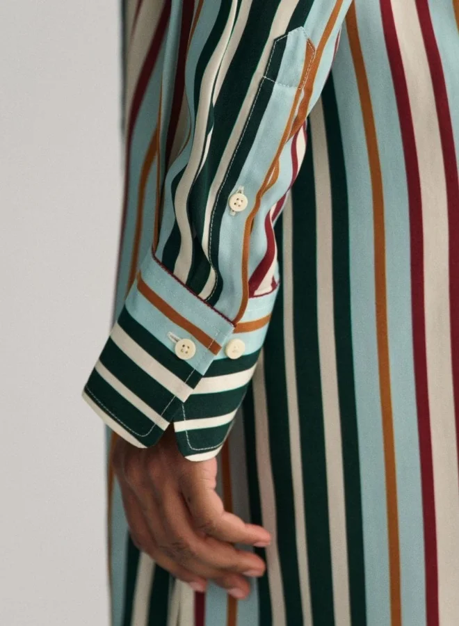 غانت Gant Relaxed Fit Multi Striped Shirt Dress