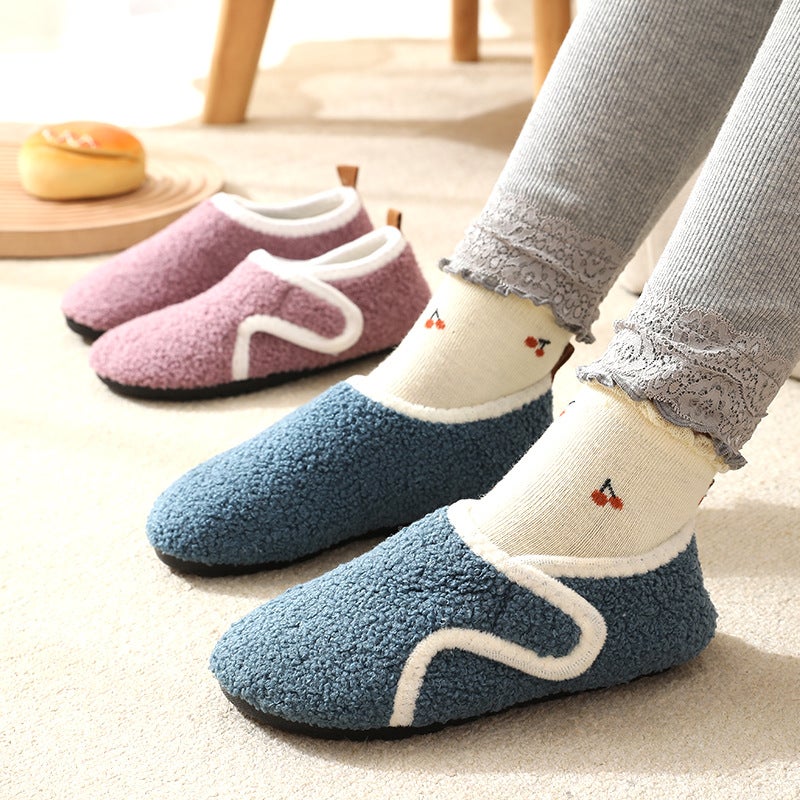 Children'S Indoor Fleece-Lined Floor Socks Shoes With Non-Slip Soles, Early Learning Walking Shoes For Babies, Home Cotton Shoes For Indoor Cold Protection - Image 2
