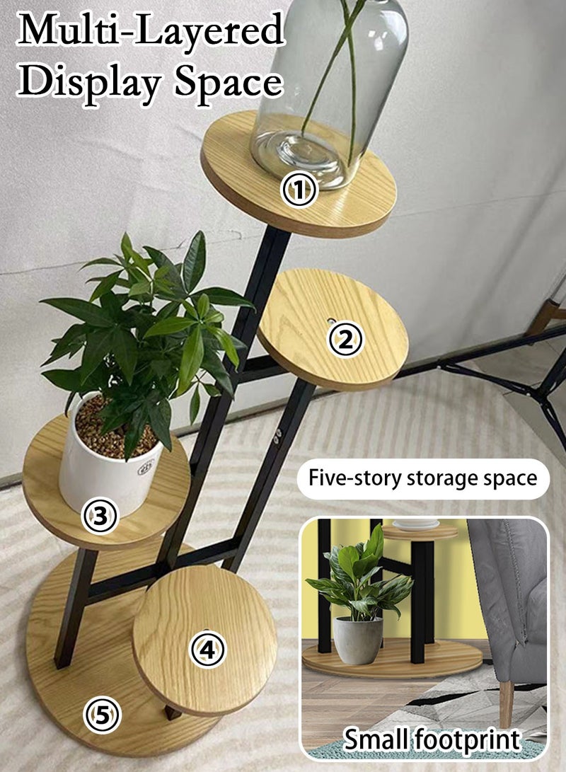 CHOIWIN Plant Stand Indoor, 4Tier Metal Flower Shelf Tiered Plant Stands for Outdoor, Flower Display Rack Holder Corner Flower Holders, Planter Organizer for Patio Garden Living Room Balcony - Image 3