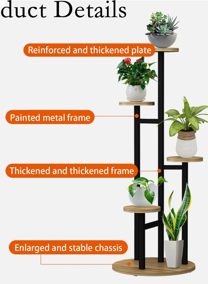 CHOIWIN Plant Stand Indoor, 4Tier Metal Flower Shelf Tiered Plant Stands for Outdoor, Flower Display Rack Holder Corner Flower Holders, Planter Organizer for Patio Garden Living Room Balcony - Image 4