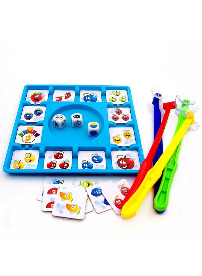 Fruit Suction Card Suction Music Parent-Child Interactive Toys Children's Board Games Educational Chess Games Reaction Training-Color:Fruit Card Suction Music (460g) - Image 1