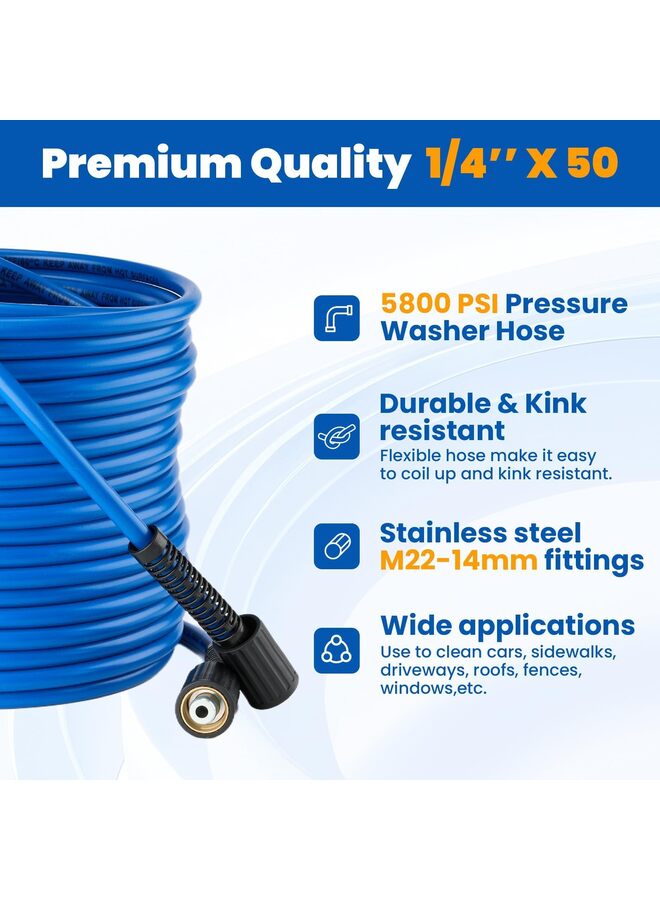 LAMAY Non Kink High Pressure Washer Hose 10M/15M Length, PVC Material, Home, Outdoor, Car Wash Universal (Size : 15M) - Image 4