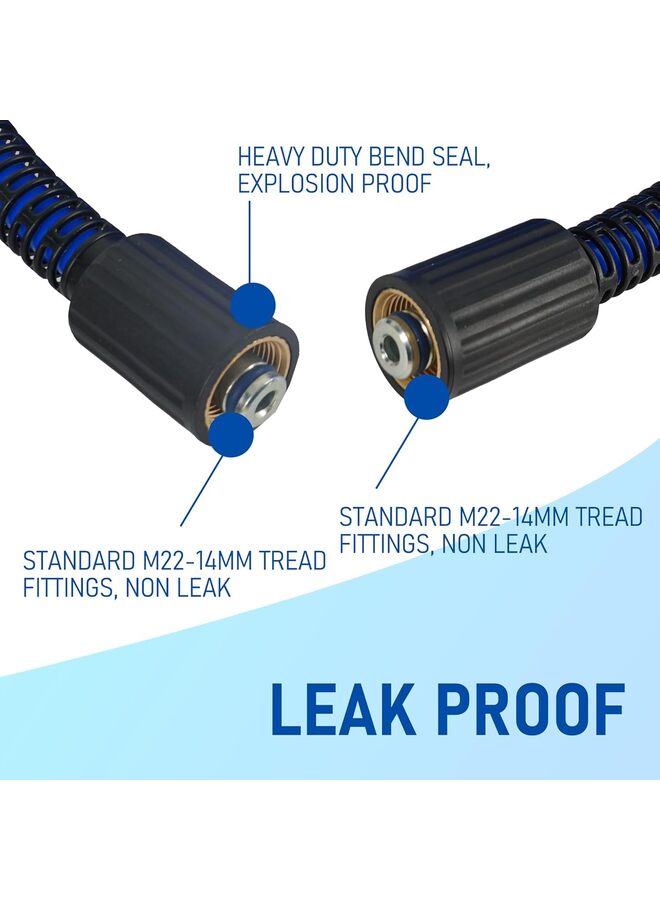 LAMAY Non Kink High Pressure Washer Hose 10M/15M Length, PVC Material, Home, Outdoor, Car Wash Universal (Size : 15M) - Image 2