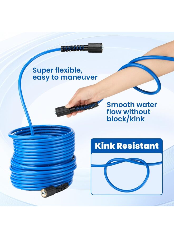 LAMAY Non Kink High Pressure Washer Hose 10M/15M Length, PVC Material, Home, Outdoor, Car Wash Universal (Size : 15M) - Image 5