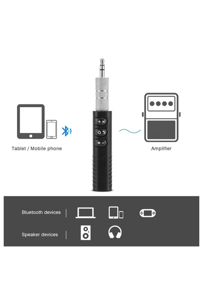 GO-DES jack Bluetooth Car Kit Hands free Music Audio Receiver Adapter Universal Auto AUX Kit - Image 3
