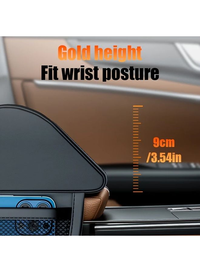 Black Memory Foam Elevated Car Armrest Cushion Adjustable Height Comfort - Image 5