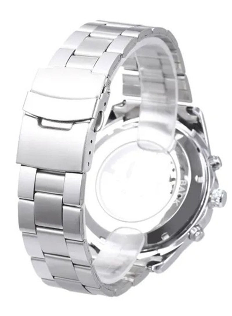 وينر ساعة لومينوس بوينتر كرونوغراف من الستانلس ستيل بتقويم فضي - Image 2